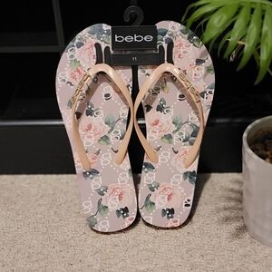 NEW BEBE Fit flops Slip On Thong Sandals Pink 11